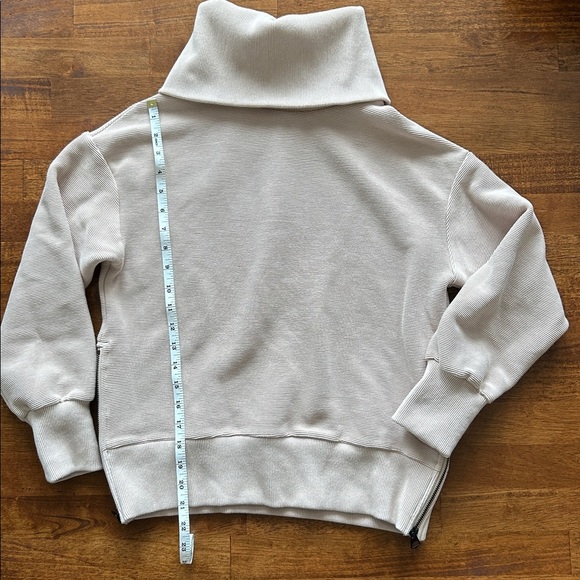 Truth ribbed cowl neck athletic double side zip long sleeve active top size S - Picture 2 of 9